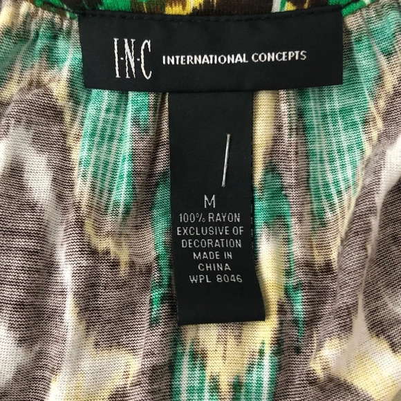 I.N.C top for woman.  Size medium green. Like new - Picture 4 of 5